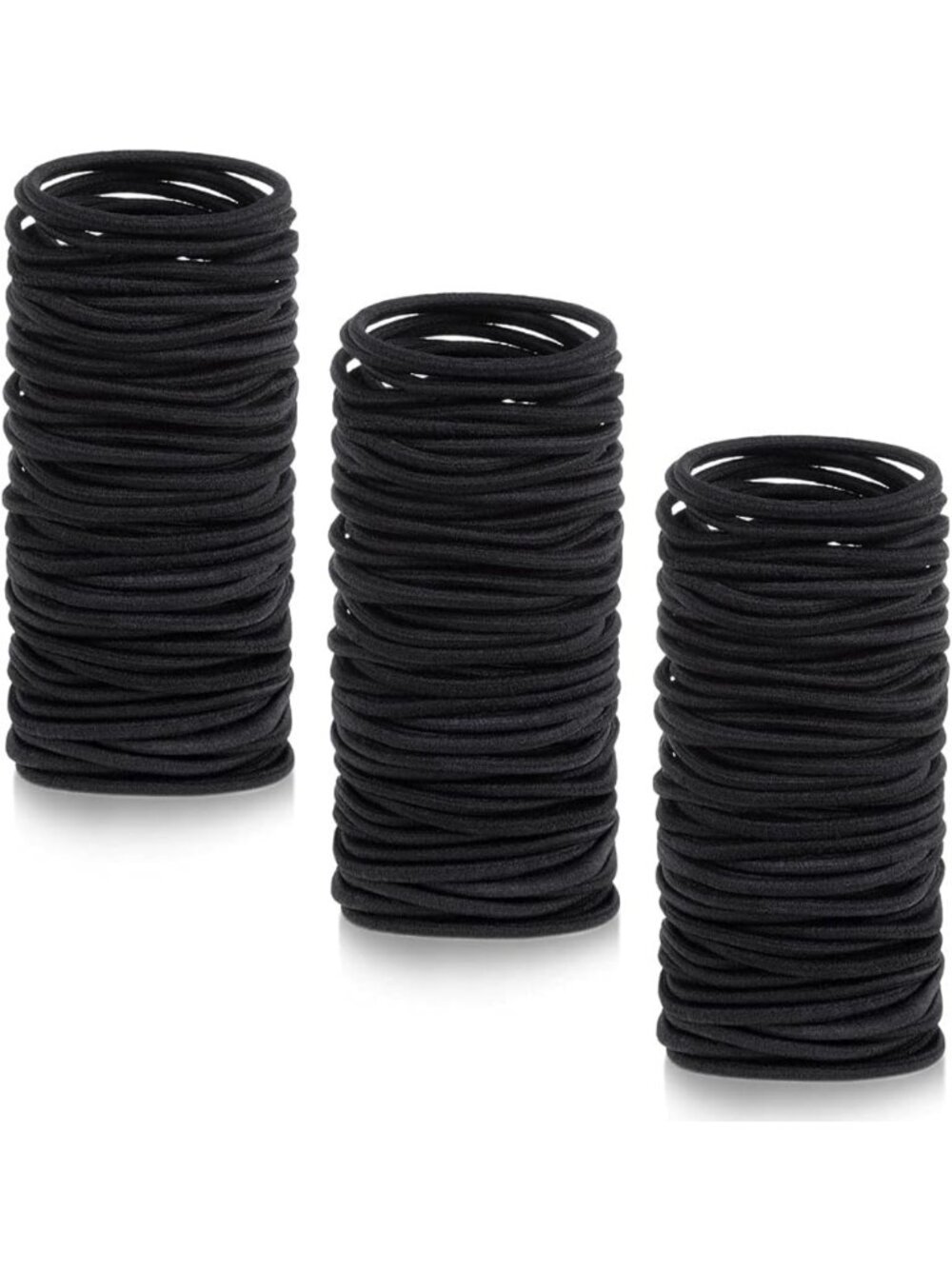 250 Pcs Black Hair Ties - Small Elastic Bands for Ponytails, Thick & Curly Hair